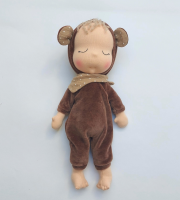 Organic small cuddle toy - brown