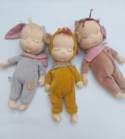 Organic small cuddly toy - mustard