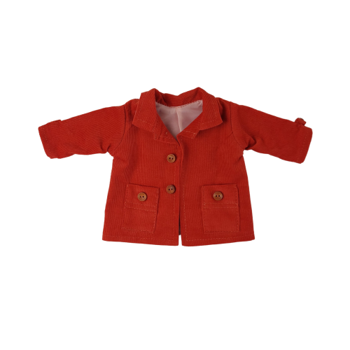 Red corduroy coat
