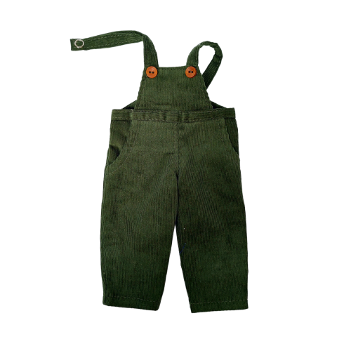 Green corduroy dungarees 