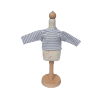 Light grey striped long-sleeve shirt