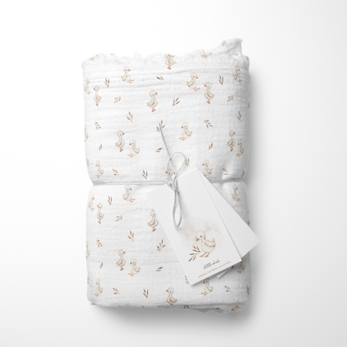 Duck print muslin cotton