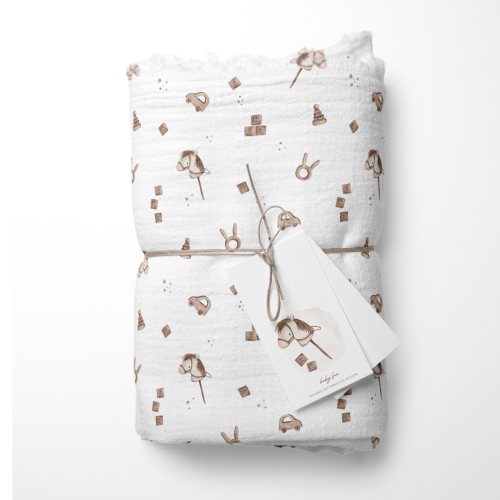 Horse print muslin cotton