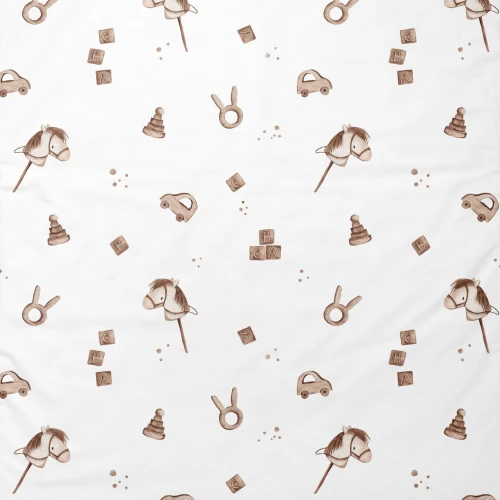 Horse print satin cotton