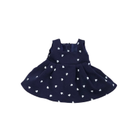 A navy blue heart pattern dress