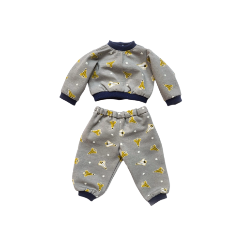 Glow in the dark pyjamas with rocket pattern 