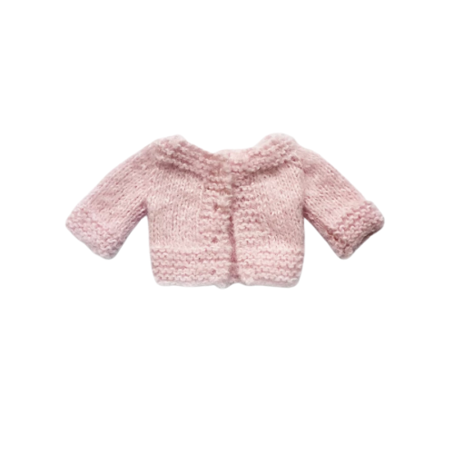 A pink mohair sweater 