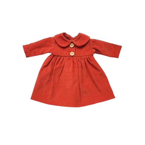 A corduroy collared dress