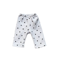 Black polka dot pattern leggings