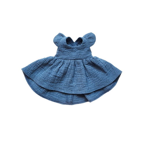 An apron dress with embroidery 